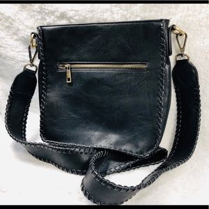 Antik Kraft faux leather whipstitch crossbody bag